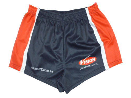 Charcoal and Navy rugby shorts with clean panel styling