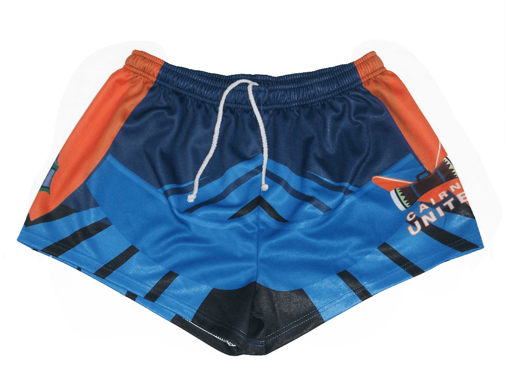 Burgundy and Brown Rugby Shorts with Abstract Graphic and Tournament Styling 5 Custom Mosaic Rugby Shorts product view