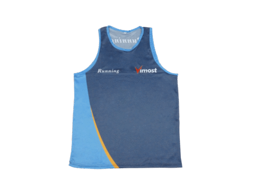 Slate and Sky Blue Running Vest with Clean Panel and Contrast Styling 9 Slate and Sky Blue running vest with clean panel styling