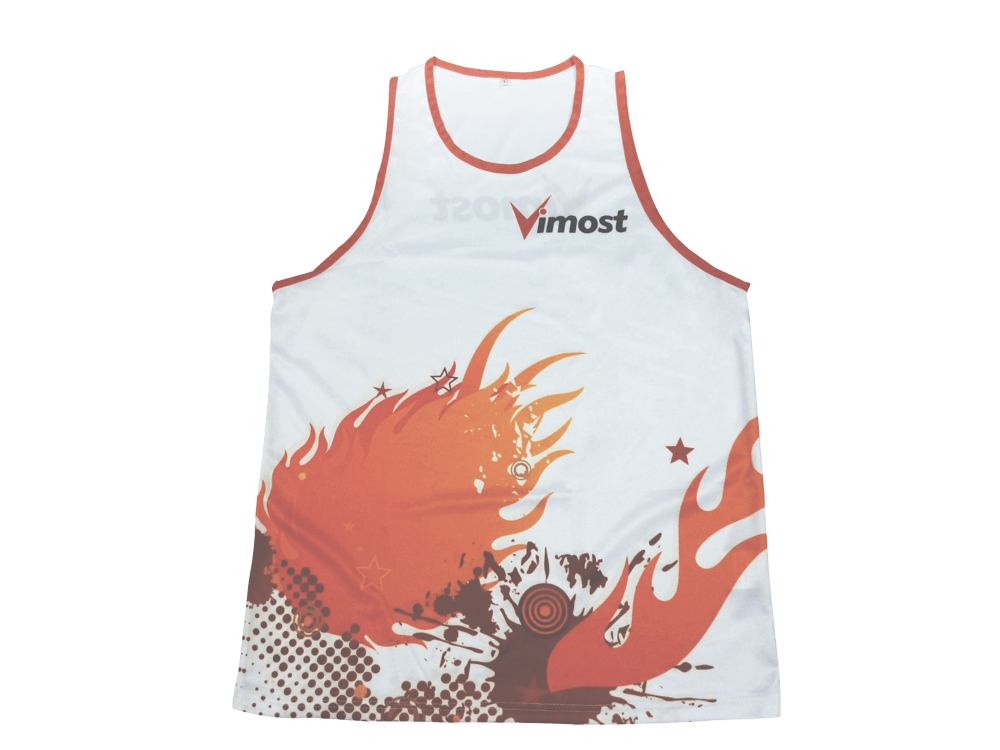 Black and Burgundy Running Vest with Abstract Graphic and Contemporary Styling 6 Custom Panel Running Vest product view