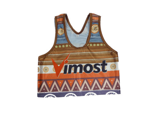 Slate and Brown Running Vest with Clean Panel and Wave Styling 15 Slate and Brown running vest with clean panel styling