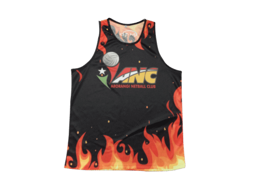 Black and Burgundy running vest with abstract graphic styling