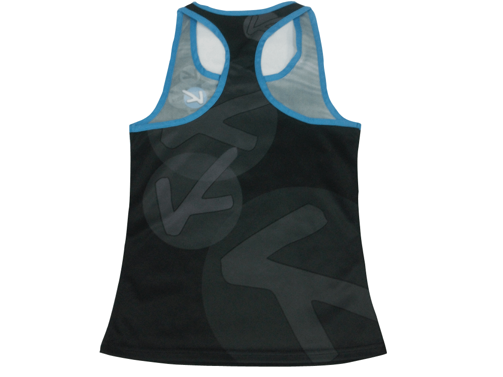Slate and White Running Vest with Clean Panel and Geometric Styling 5 Custom Modern Running Vest product view