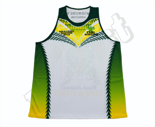 Silver and Lime Team Singlet with Contrast Panel and Dynamic Styling 11 Silver and Lime team singlet with contrast panel styling