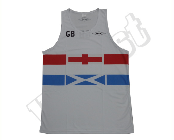 Emerald and Charcoal Team Singlet with Contrast Panel and Crest Styling 5 Custom Abstract Team Singlet product view