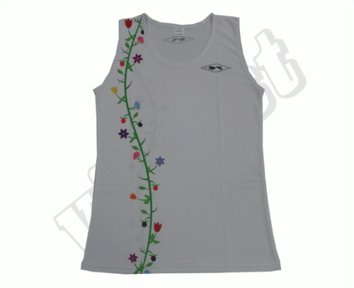 Silver and Slate team singlet with contrast panel styling