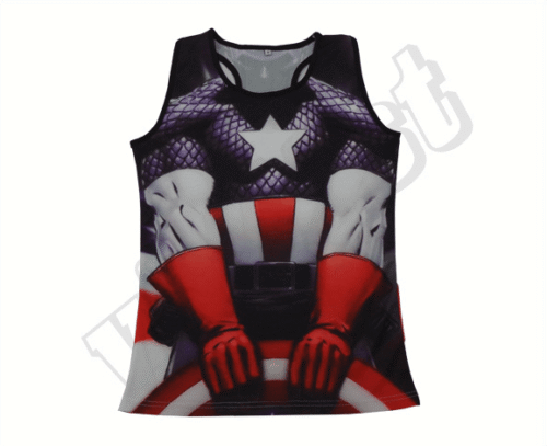 Black and Burgundy team singlet with contrast panel styling