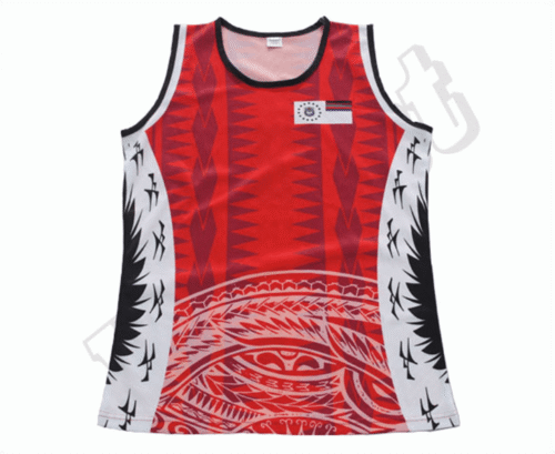 Red and Pink Team Singlet with Contrast Panel and Modern Styling 11 Red and Pink team singlet with contrast panel styling