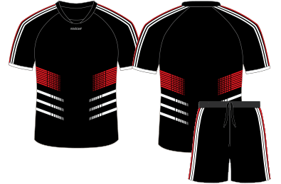 Black and Burgundy soccer jersey with clean panel styling