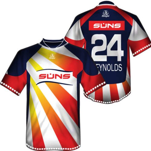 Black and Red soccer jersey with contrast panel styling
