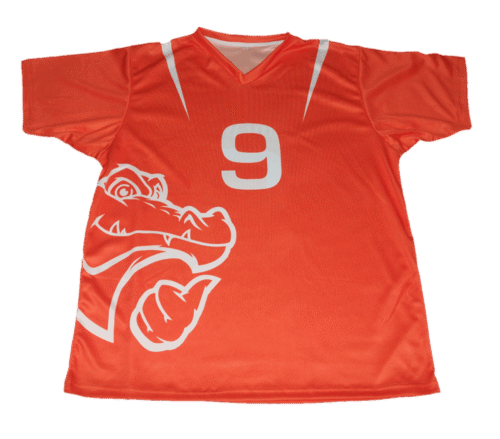Red and Silver Soccer Jersey with Clean Panel and Stripe Styling 10 Red and Silver soccer jersey with clean panel styling