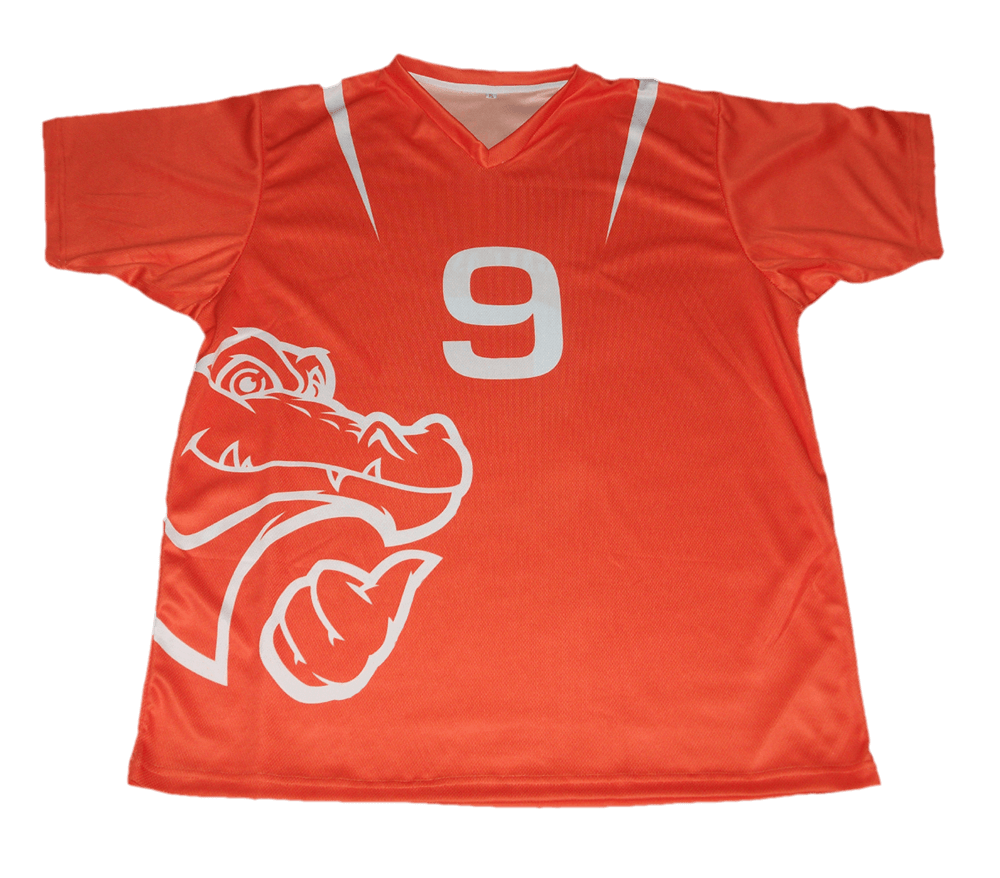 Black and Red Soccer Jersey with Clean Panel and Tournament Styling 5 Custom Stripe Soccer Jersey product view