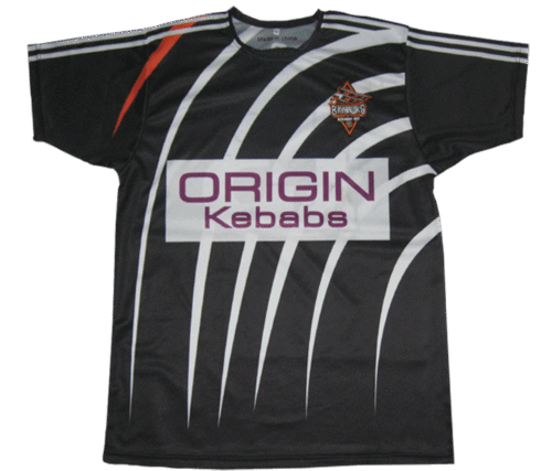 Black and Silver soccer jersey with clean panel styling