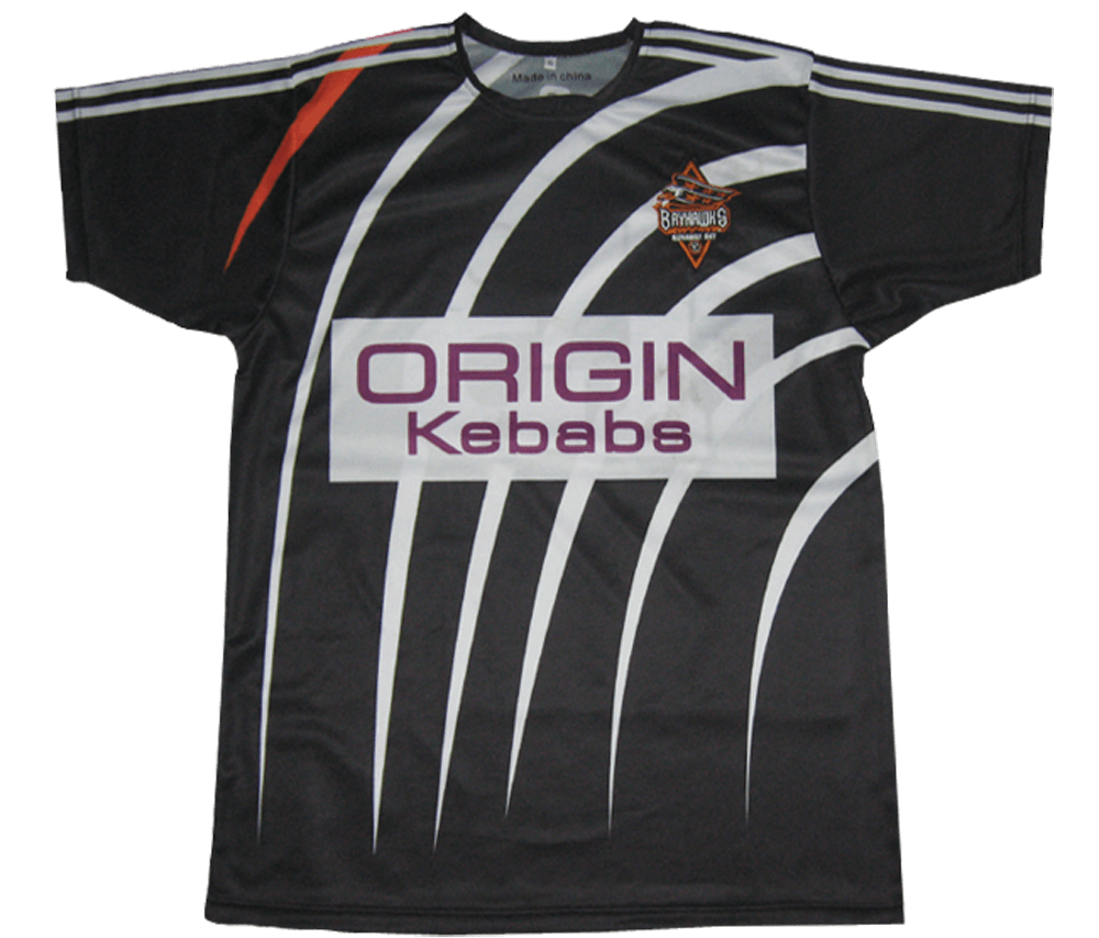 Red and Orange Soccer Jersey with Abstract Graphic and Classic Styling 6 Custom Performance Soccer Jersey Design product view