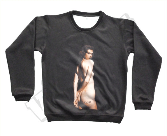 Black and Silver Team Sweatshirt with Contrast Panel and Classic Styling 6 Custom Modern Team Sweatshirt product view