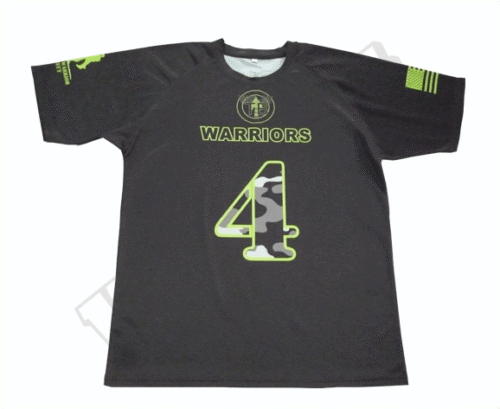 Charcoal and Silver team t-shirt with contrast panel styling