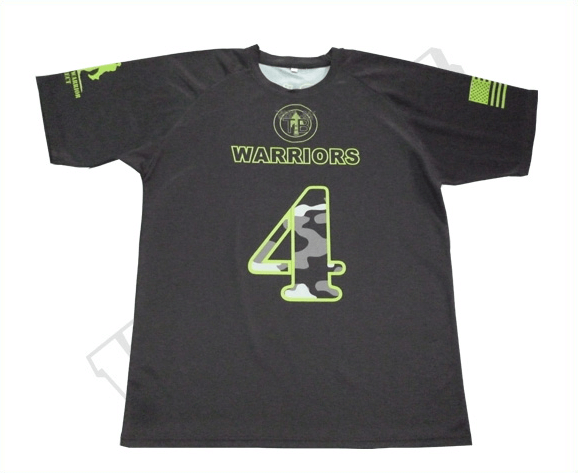 Charcoal and Brown Team T-Shirt with Contrast Panel and Dynamic Styling 6 Custom Motion Team T-Shirt product view