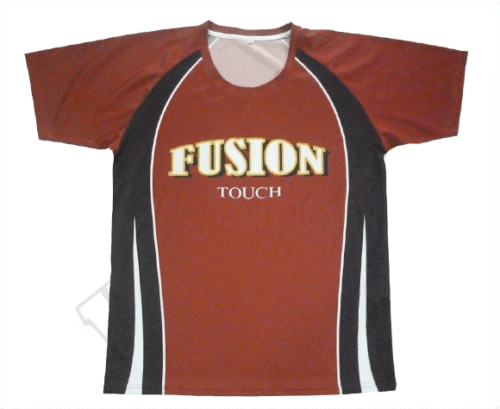 Charcoal and Brown Team T-Shirt with Contrast Panel and Dynamic Styling 14 Charcoal and Brown team t-shirt with contrast panel styling