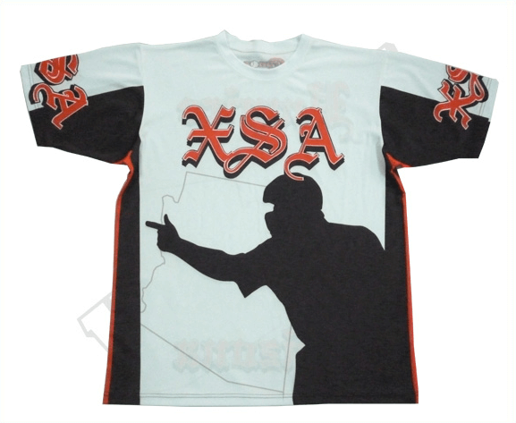 Slate and Brown Team T-Shirt with Contrast Panel and Contemporary Styling 5 Custom Training Team T-Shirt product view