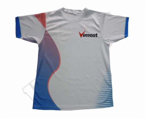 Silver and Slate team t-shirt with contrast panel styling