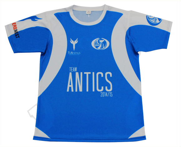 Silver and Slate Team T-Shirt with Contrast Panel and Performance Styling 6 Custom Fusion Team T-Shirt product view