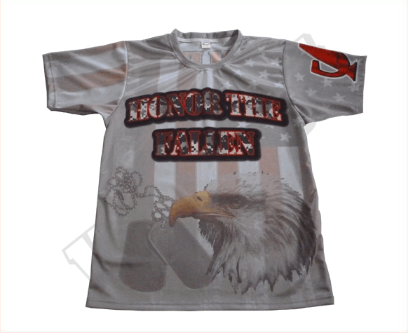 Silver and Royal Blue Team T-Shirt with Contrast Panel and Crest Styling 5 Custom Edge Team T-Shirt product view