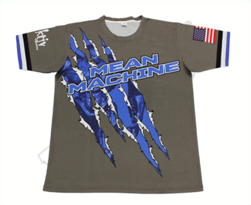 Slate and Brown Team T-Shirt with Contrast Panel and Contemporary Styling 13 Slate and Brown team t-shirt with contrast panel styling