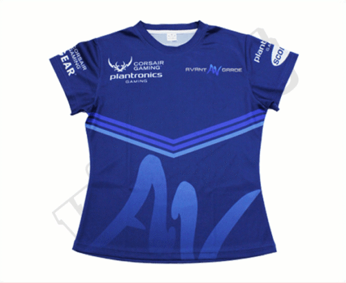 Royal Blue and Navy team t-shirt with contrast panel styling