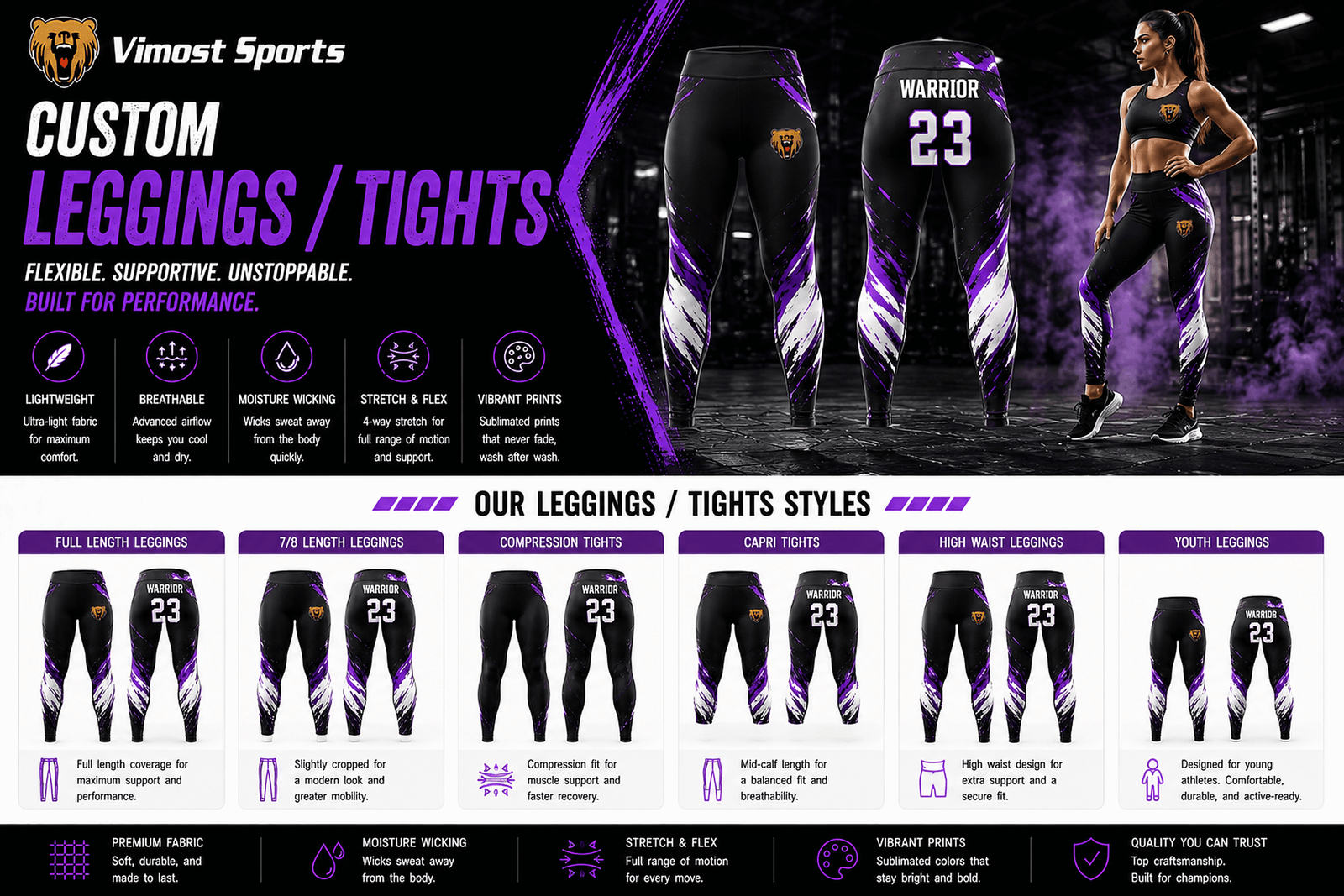 Custom Club Leggings 15 Custom Club Leggings product design for custom team orders