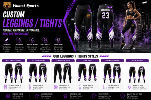 Custom Tournament Leggings product design for custom team orders
