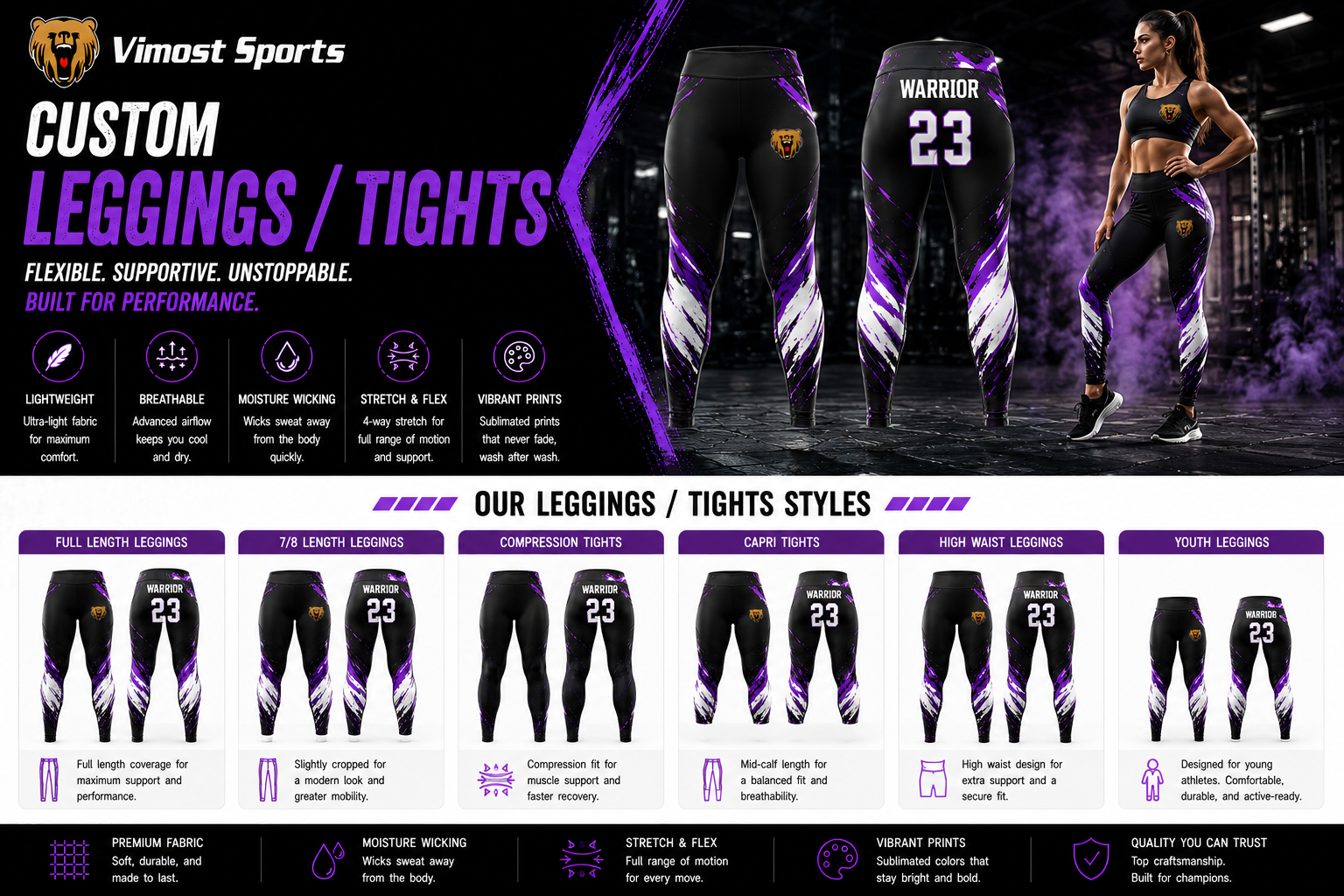 Custom Tournament Leggings 15 Custom Tournament Leggings product design for custom team orders