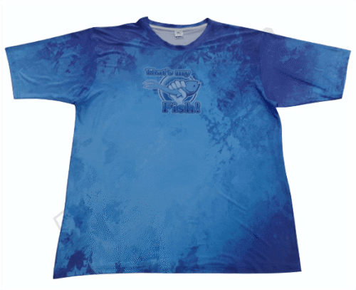 Royal Blue and Teal fishing shirt with contrast panel styling