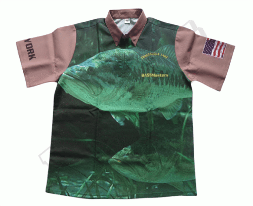Charcoal and Emerald fishing shirt with contrast panel styling