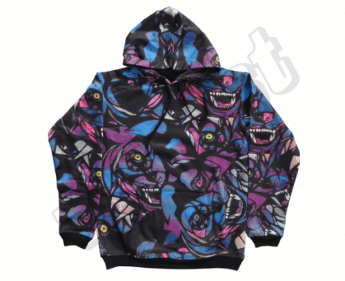 Black and Navy team hoodie with contrast panel styling
