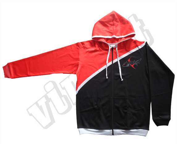 Royal Blue and Sky Blue Team Hoodie with Contrast Panel and Contour Styling 6 Custom Modern Team Hoodie product view