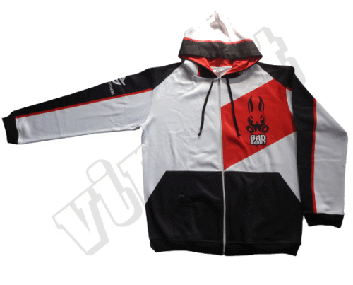 Black and Silver Team Hoodie with Contrast Panel and Stripe Styling 9 Black and Silver team hoodie with contrast panel styling