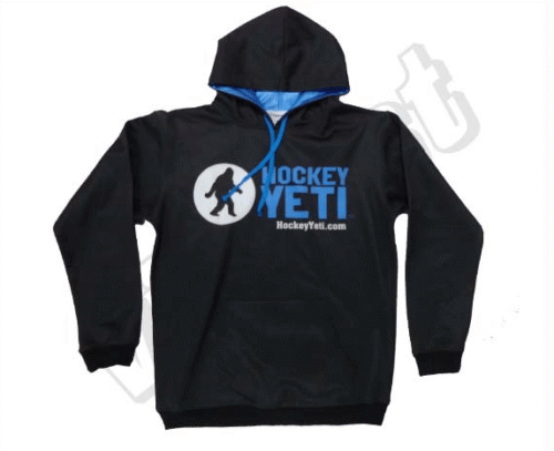 Black and Navy team hoodie with contrast panel styling