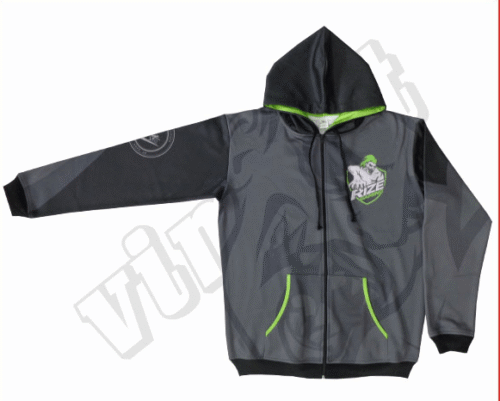 Slate and White team hoodie with contrast panel styling