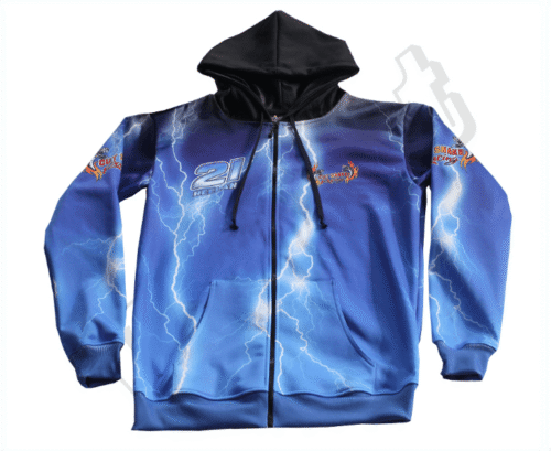Royal Blue and Sky Blue Team Hoodie with Contrast Panel and Contour Styling 16 Royal Blue and Sky Blue team hoodie with contrast panel styling
