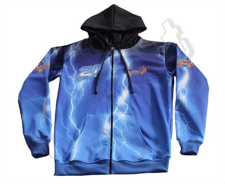 Royal Blue and Sky Blue Team Hoodie with Contrast Panel and Contour Styling 17 Royal Blue and Sky Blue team hoodie with contrast panel styling