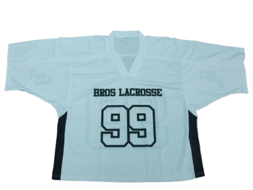 Silver and Slate lacrosse jersey with contrast panel styling