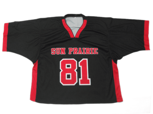 Black and Red Lacrosse Jersey with Clean Panel and Geometric Styling 14 Black and Red lacrosse jersey with clean panel styling