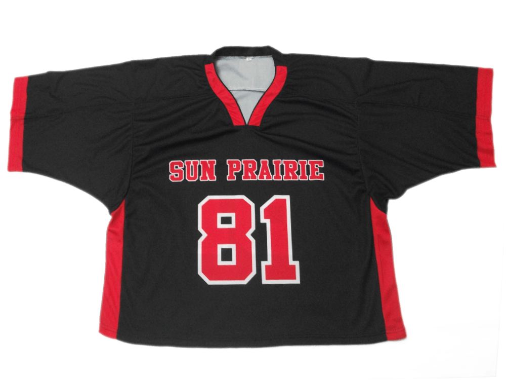 Silver and Slate Lacrosse Jersey with Contrast Panel and Performance Styling 6 Custom Geometric Lacrosse Jersey Design product view