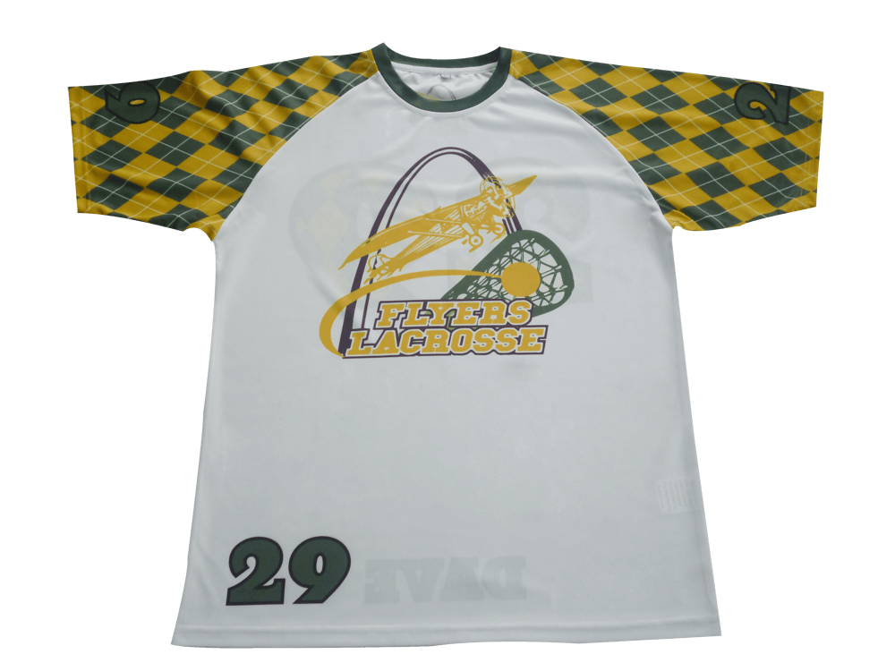 Royal Blue and Slate Lacrosse Shooter Shirt with Abstract Graphic and Angular Styling 6 Custom Tournament Lacrosse Shooter Shirt Design product view