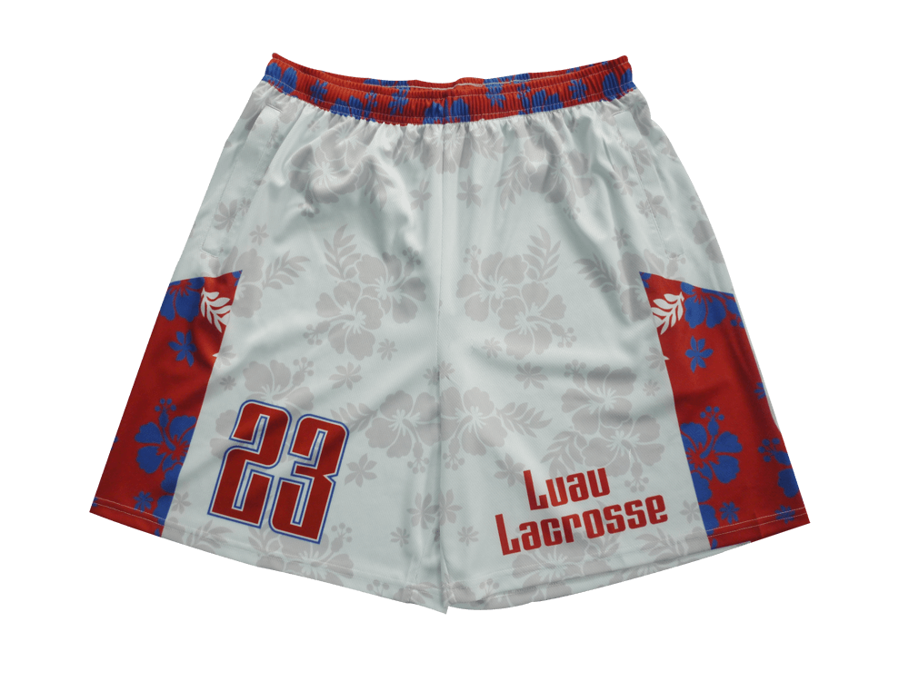 Charcoal and Sky Blue Lacrosse Shorts with Abstract Graphic and Vector Styling 6 Custom Pulse Lacrosse Shorts product view
