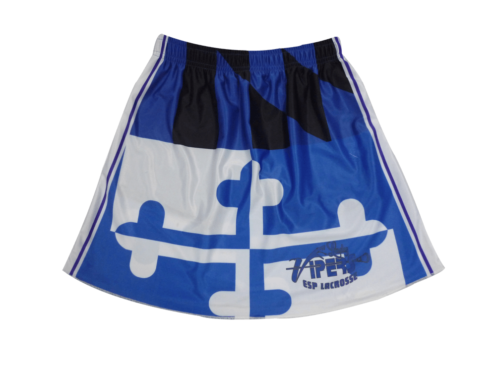 Brown and Burgundy Lacrosse Shorts with Clean Panel and Prism Styling 5 Custom Vertex Lacrosse Shorts product view