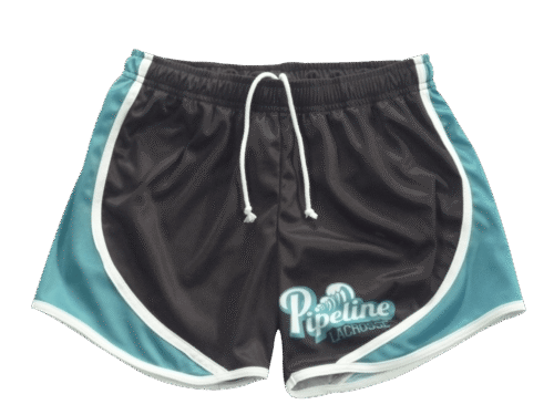 Charcoal and Teal Lacrosse Shorts with Abstract Graphic and Heritage Styling 10 Charcoal and Teal lacrosse shorts with abstract graphic styling
