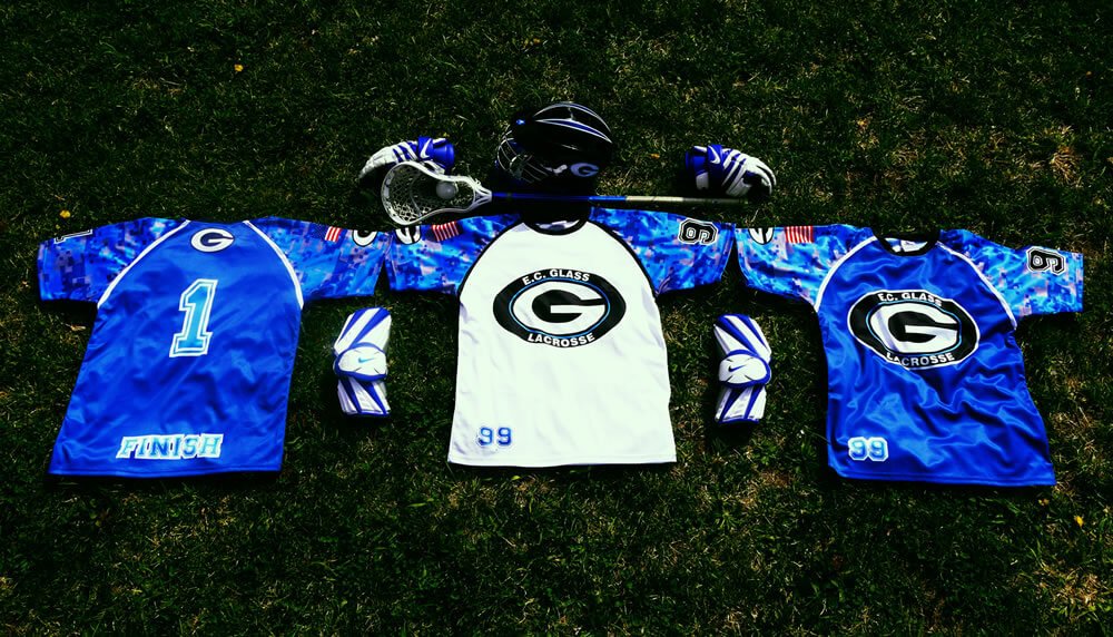 Slate and Royal Blue Lacrosse Shooter Shirt with Gradient and Contour Styling 6 Custom Classic Lacrosse Shooter Shirt Design product view