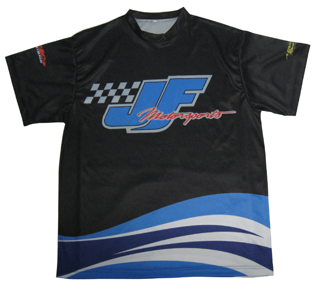 Black and Royal Blue Racing T-Shirt with Contrast Panel and Match-Day Styling 17 Black and Royal Blue racing t-shirt with contrast panel styling