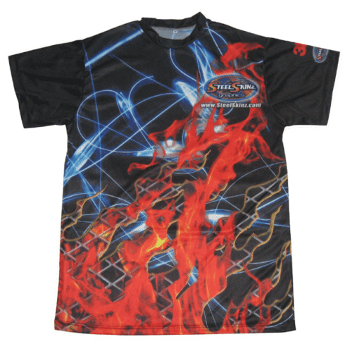 Charcoal and Brown racing t-shirt with contrast panel styling